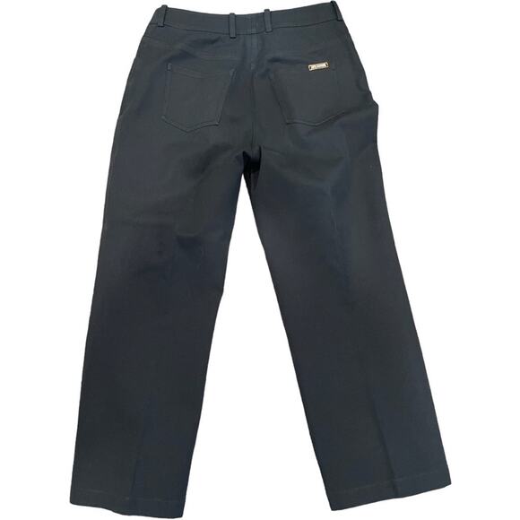 St.John Sport Black Denim Cropped Straight Leg Pants 4 - Picture 7 of 10